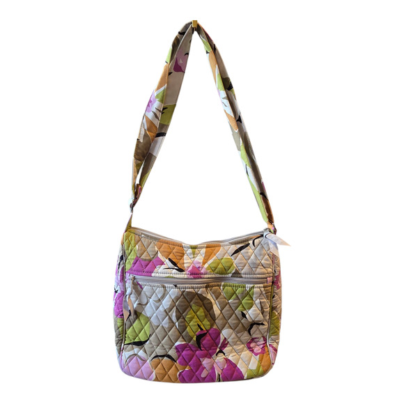 Vera Bradley Quilted Shoulder Bag Purse Satchel Large Multicolor Floral - Picture 2 of 10